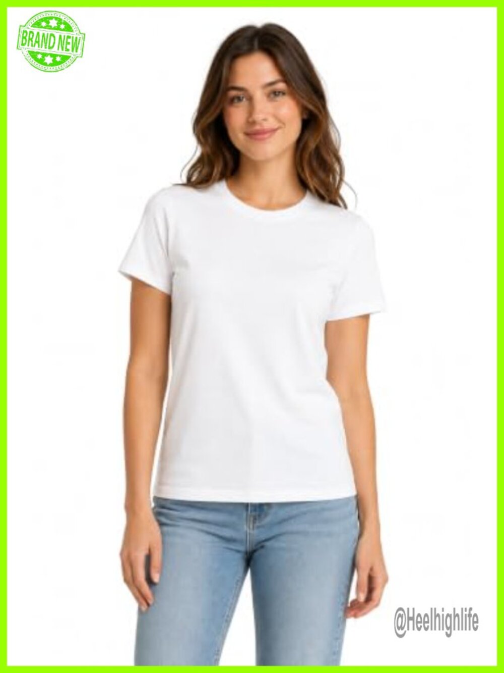 100% Cotton Crew Neck T-Shirt Regular Fit Short Sleeve Tee